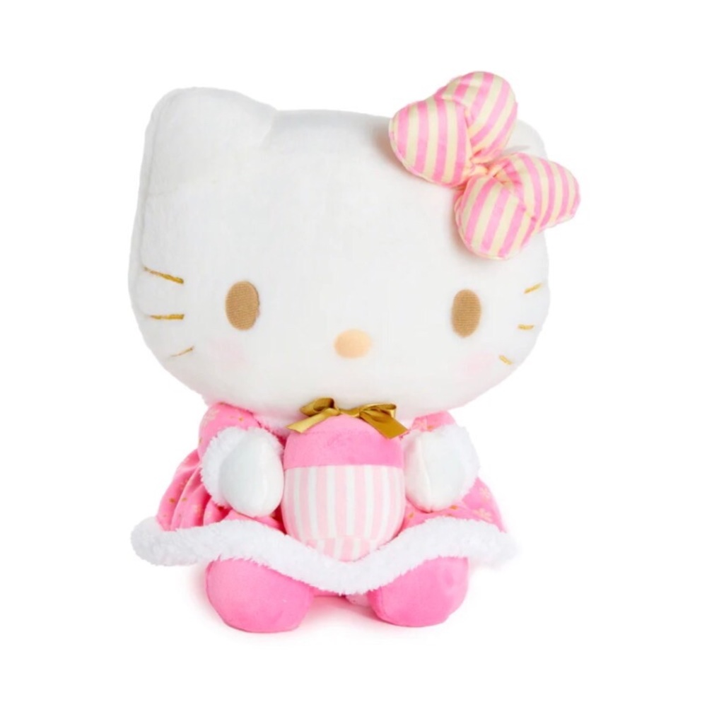 💖Sold💖 Hello Kitty Pink Christmas Holiday Winter Plush Doll Toy 12”